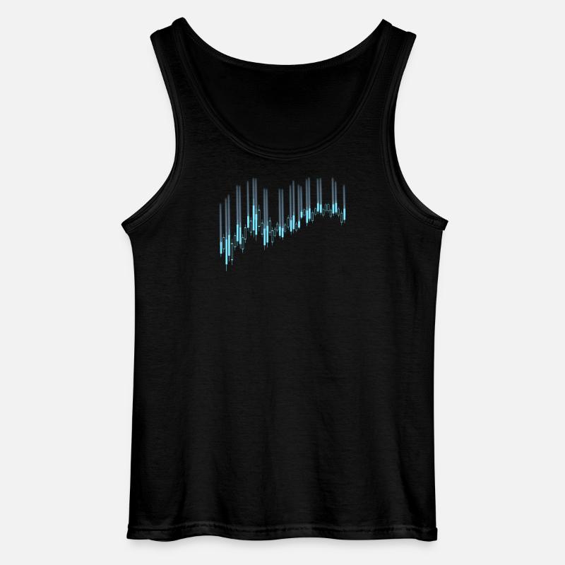 Candlestick-Diagramm - Gildan Männer Tank Top - Schwarz
