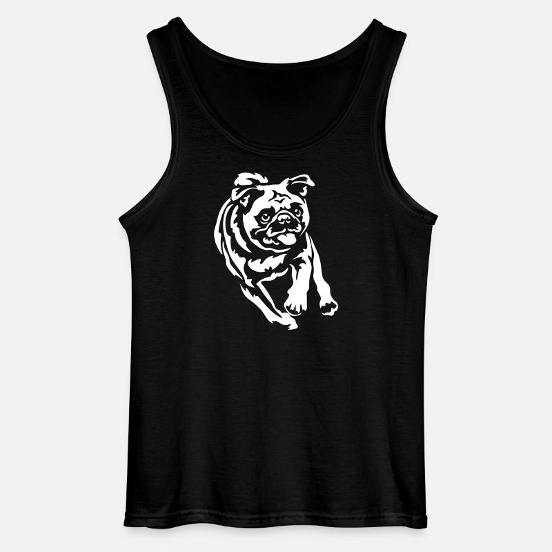 Mops "Black Edition" - Gildan tanktop til mænd - sort