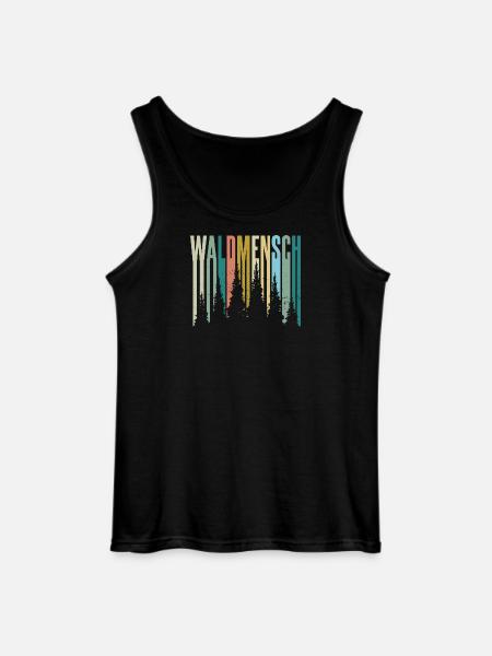 Waldmensch Farbpalette Waldsilhouetten - Gildan Männer Tank Top - Schwarz