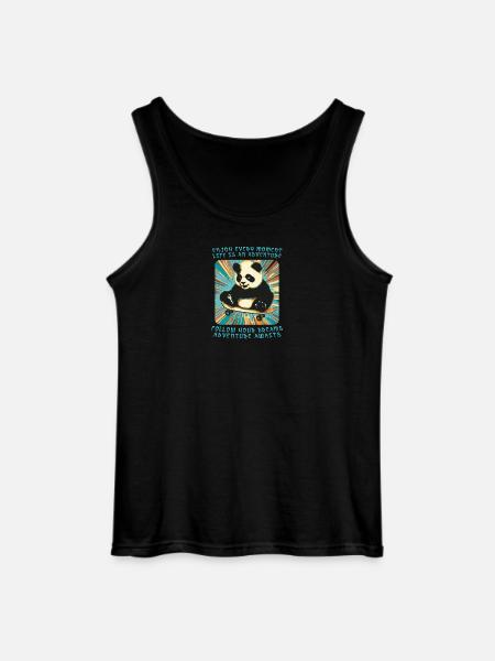 Panda's Adventure on Wheels - Gildan Men’s Tank Top - black