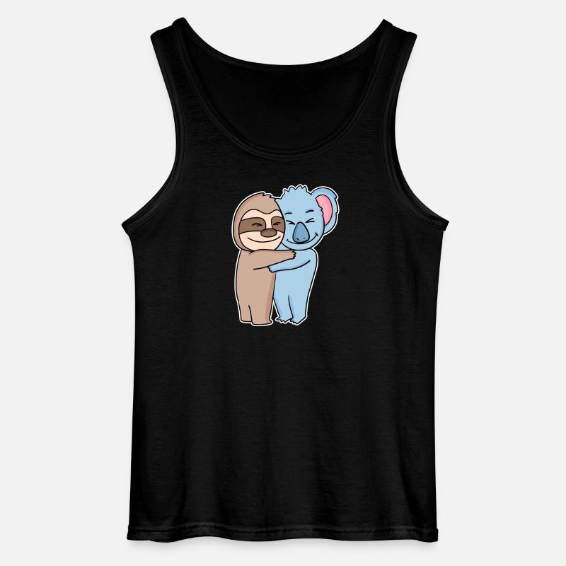 Sloth and koala hugging - hug - Gildan Men’s Tank Top - black