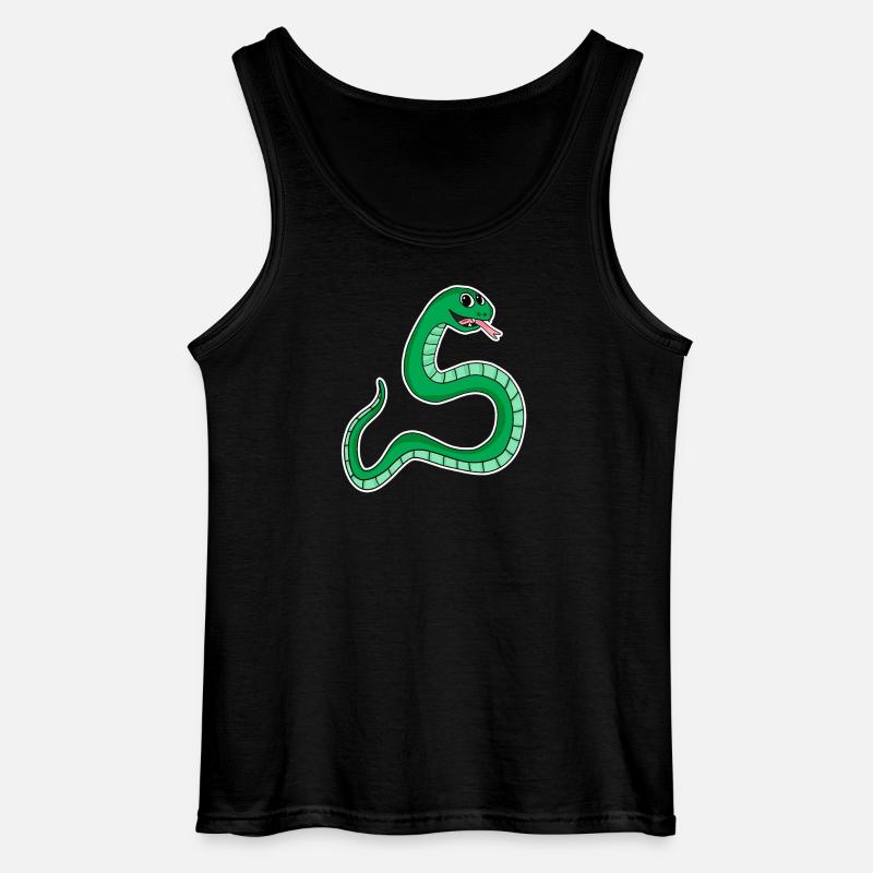 Serpent - Serpent vert - Débardeur Gildan Homme - noir