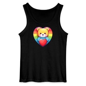Liebe ist eine Bärennotwendigkeit - Gildan Männer Tank Top - Schwarz - Vorne - AI Model Male 185 dark (185cm)