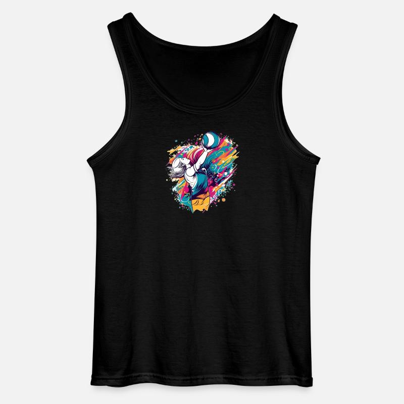 Volleyball - Gildan Männer Tank Top - Schwarz