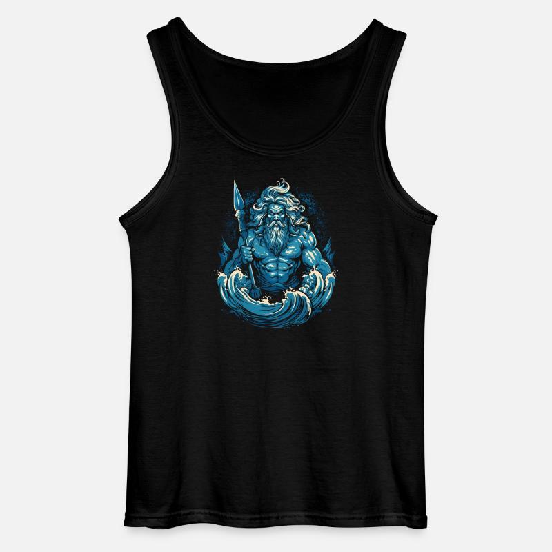 Poseidon - Canotta da uomo Gildan - nero