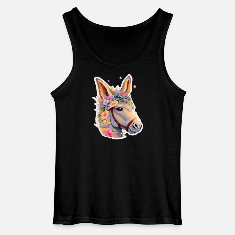 Eselchen - Gildan Männer Tank Top - Schwarz