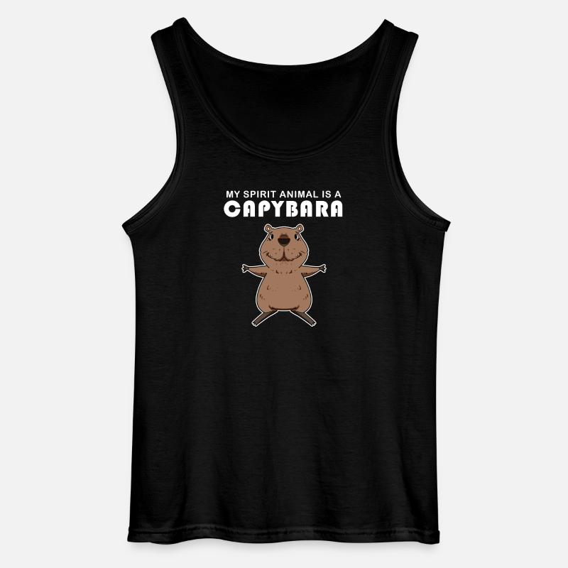 Capybara Capybara Gift - Gildan Men’s Tank Top - black