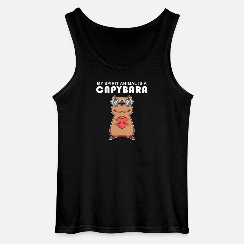 Capybara Capybara Gift - Gildan Men’s Tank Top - black