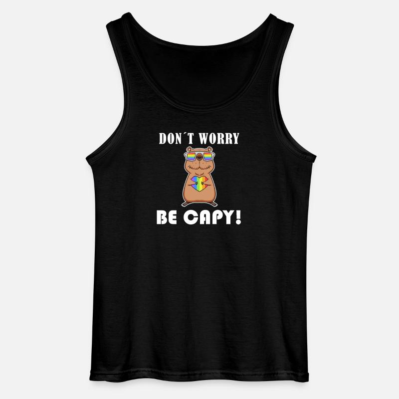 Capybara Capybara Gift - Gildan Men’s Tank Top - black