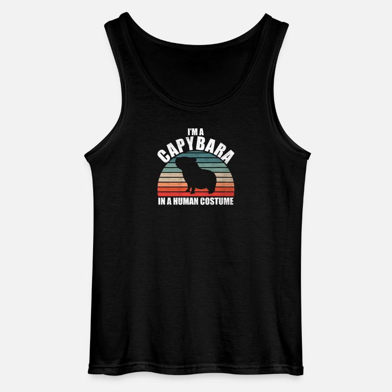 Capybara Zootier Design - Gildan Männer Tank Top - Schwarz