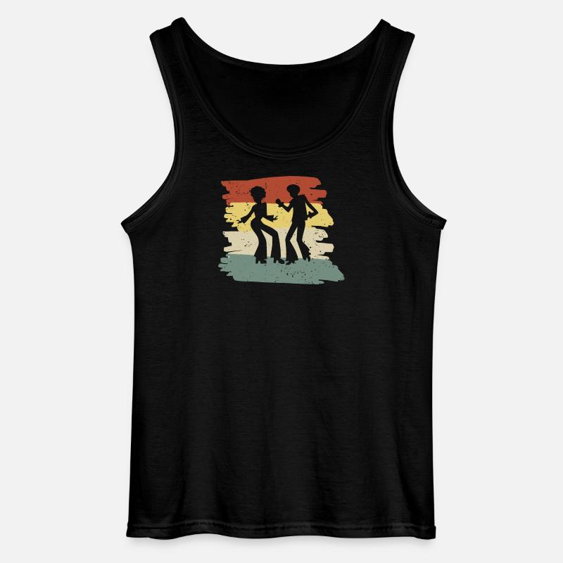 Regenbogen Tanzsilhouette - Gildan Männer Tank Top - Schwarz