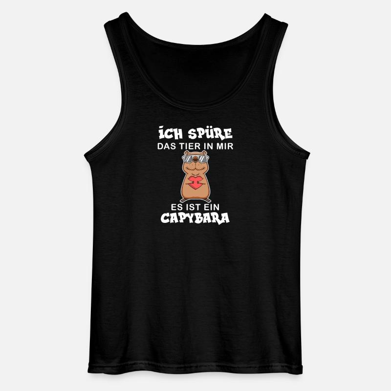 Capybara - Gildan Männer Tank Top - Schwarz