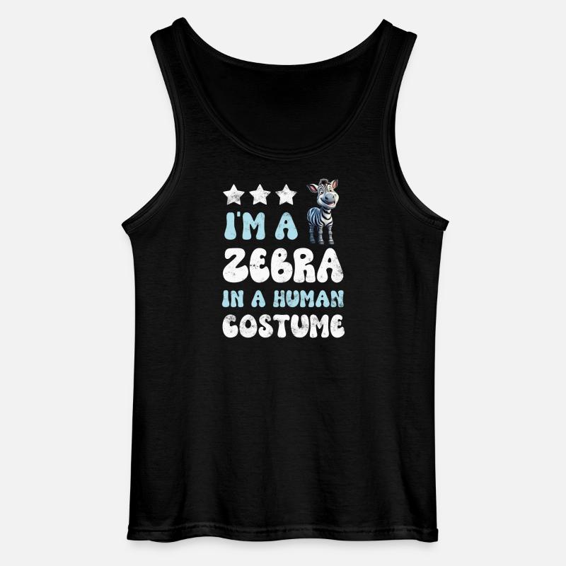 Zebra - Gildan Männer Tank Top - Schwarz