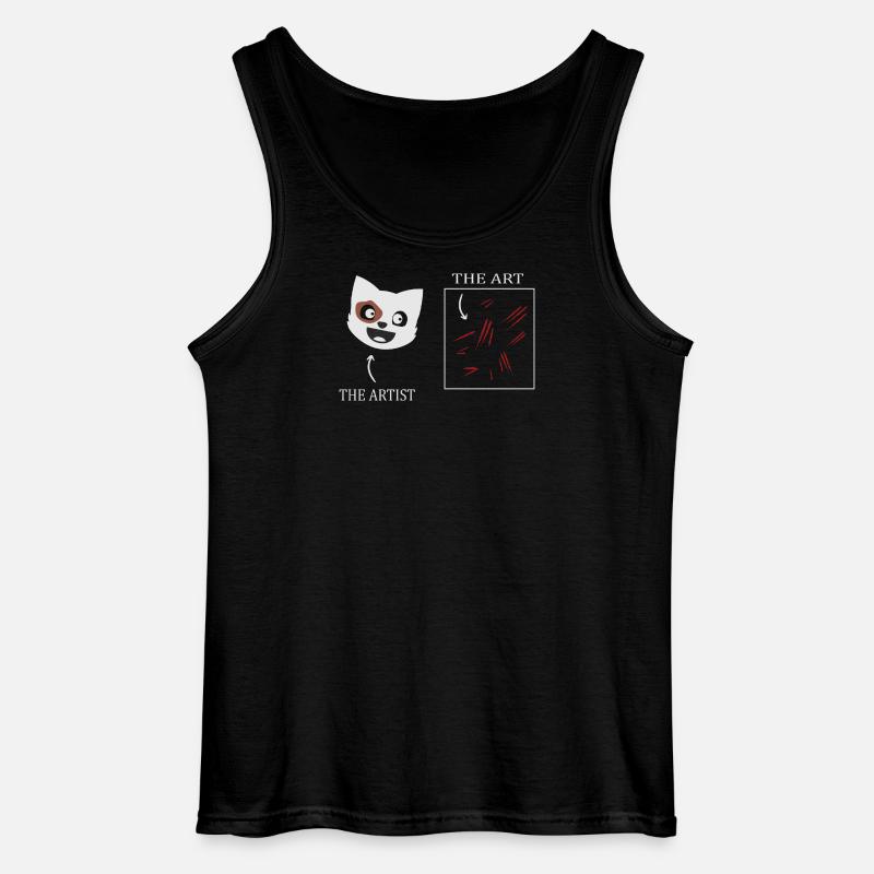 Katzen Kunst - Gildan Männer Tank Top - Schwarz