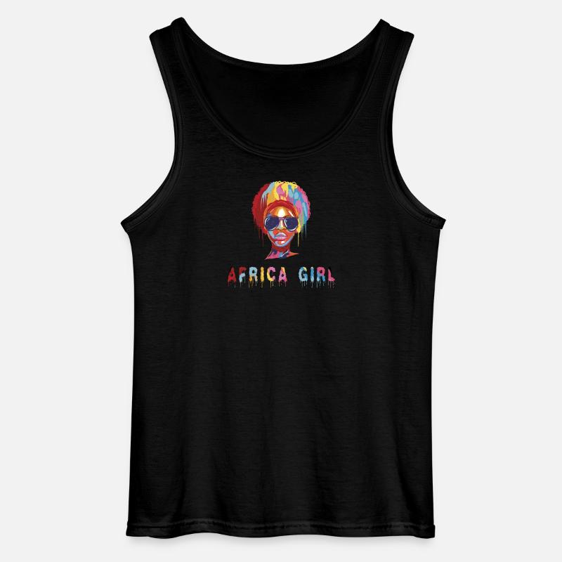 Afrikanisches Mädchen - Gildan Männer Tank Top - Schwarz