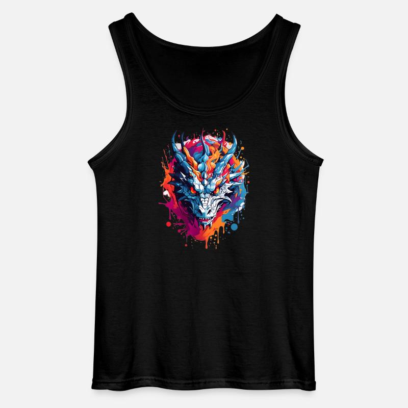 Coole Drache - Gildan Männer Tank Top - Schwarz