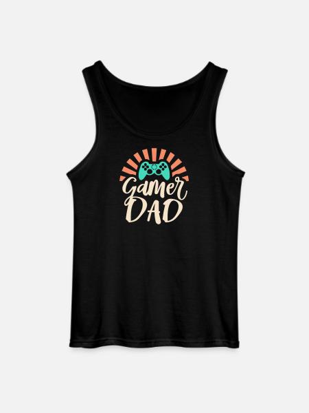 Cadeau Unique: 'Gamer Dad' pour Papa - Débardeur Gildan Homme - noir