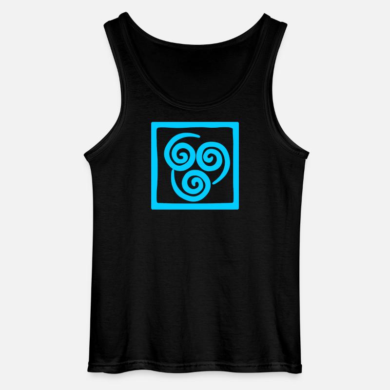 Symbol des Windes im Quadrat - Gildan Männer Tank Top - Schwarz