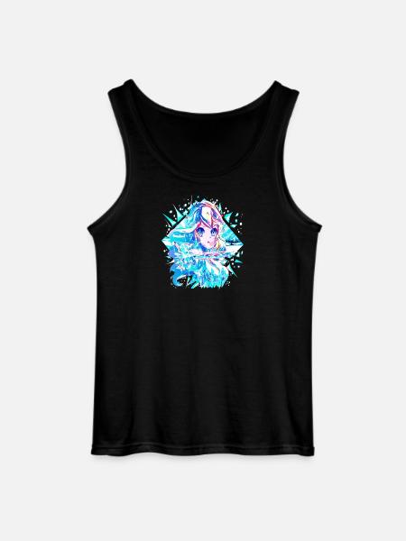 Anime Snow Queen Ice Princess - Gildan Men’s Tank Top - black