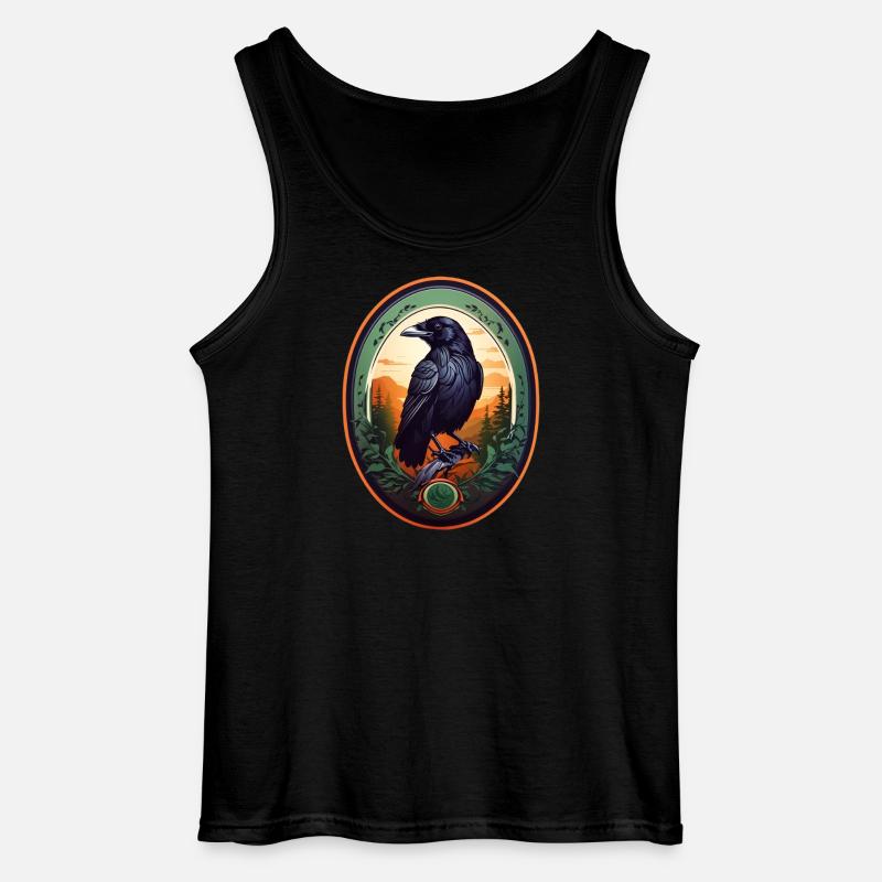 Sort ravn - Gildan tanktop til mænd - sort