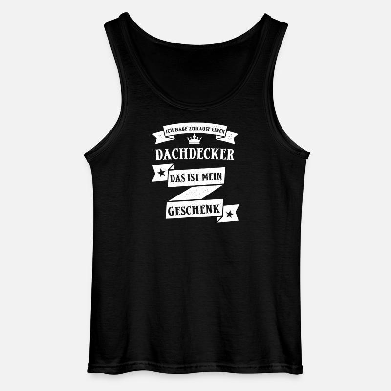 Dachdecker Dachdecken Handwerk Beruf Spruch - Gildan Männer Tank Top - Schwarz