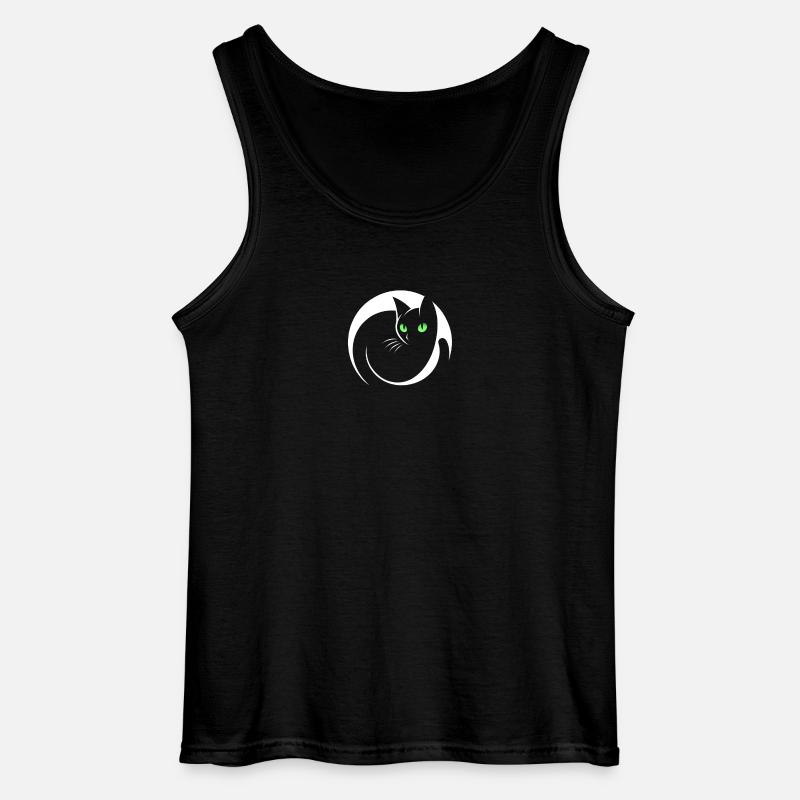 Elegante schwarze Katze - Gildan Männer Tank Top - Schwarz