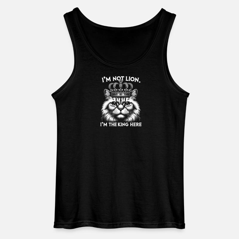 Cat King - Gildan Männer Tank Top - Schwarz