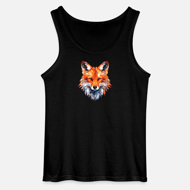 Fuchs Polygon Füchse Wald Polarfuchs Tier - Gildan Männer Tank Top - Schwarz