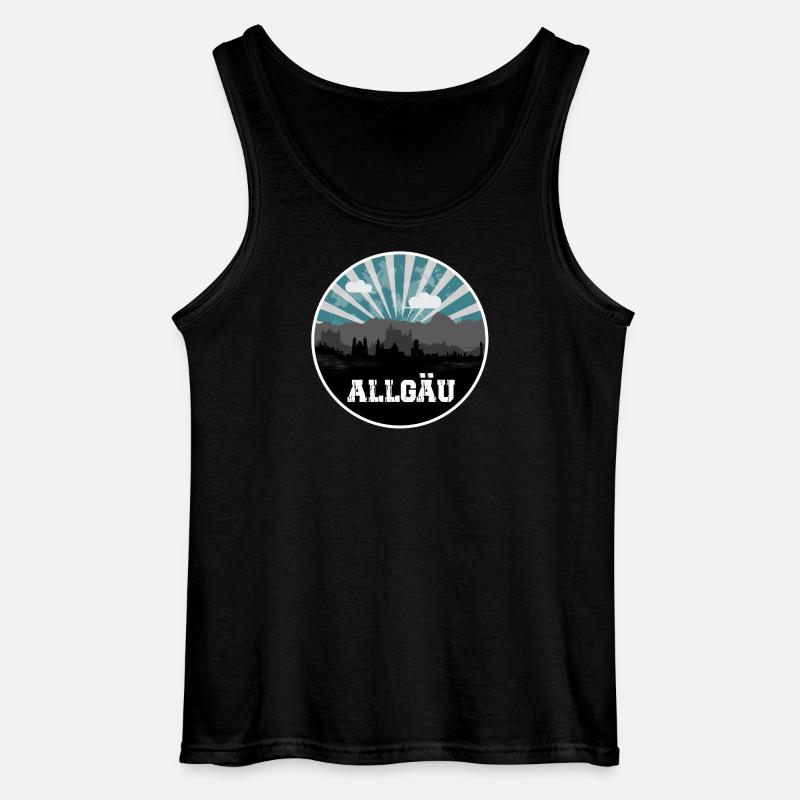 Allgäu Blue Hour Skyline - Gildan Männer Tank Top - Schwarz