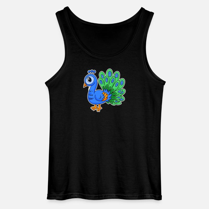 Peacock - Gildan Men’s Tank Top - black