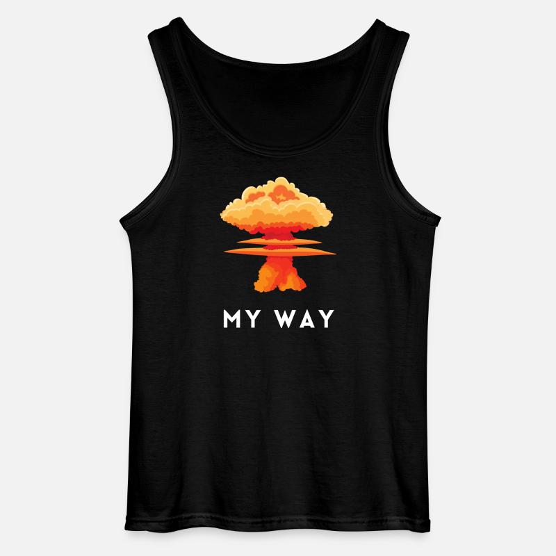 My Way Explosive Sturkopf-Denkmuster-Aussage - Gildan Männer Tank Top - Schwarz