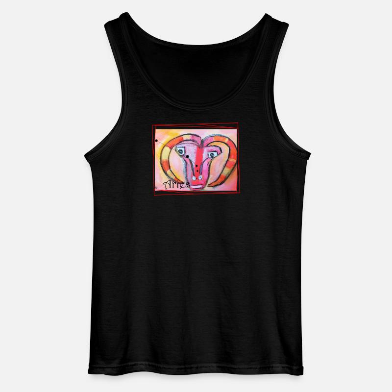 Widder Regenbogen Himmlische Kunst - Gildan Männer Tank Top - Schwarz