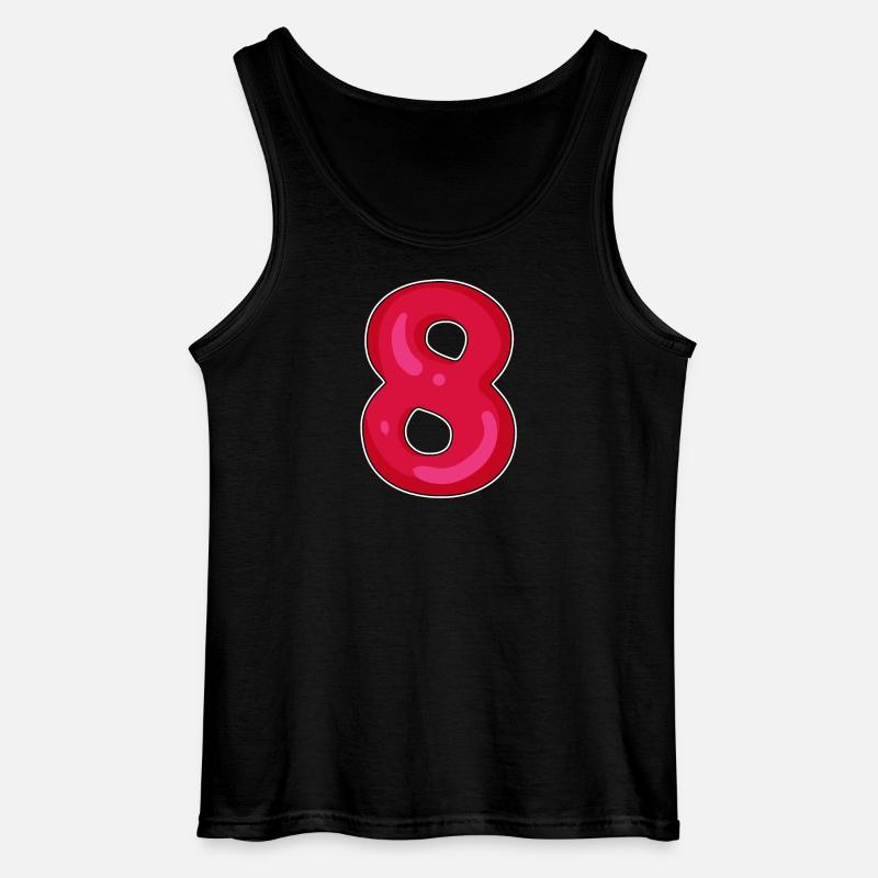 Zahl 8 Nummer Acht - Gildan Männer Tank Top - Schwarz
