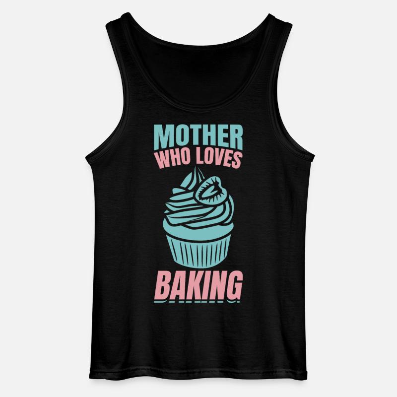 Mutter, die das Backen liebt - Gildan Männer Tank Top - Schwarz