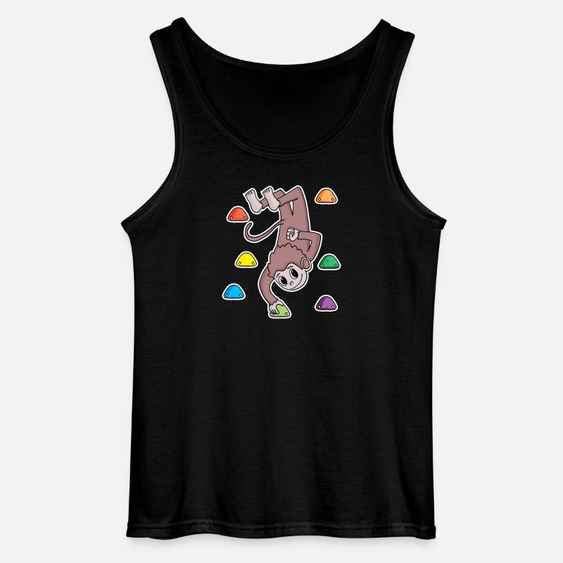 Affe Felsklettern Klettern - Gildan Männer Tank Top - Schwarz