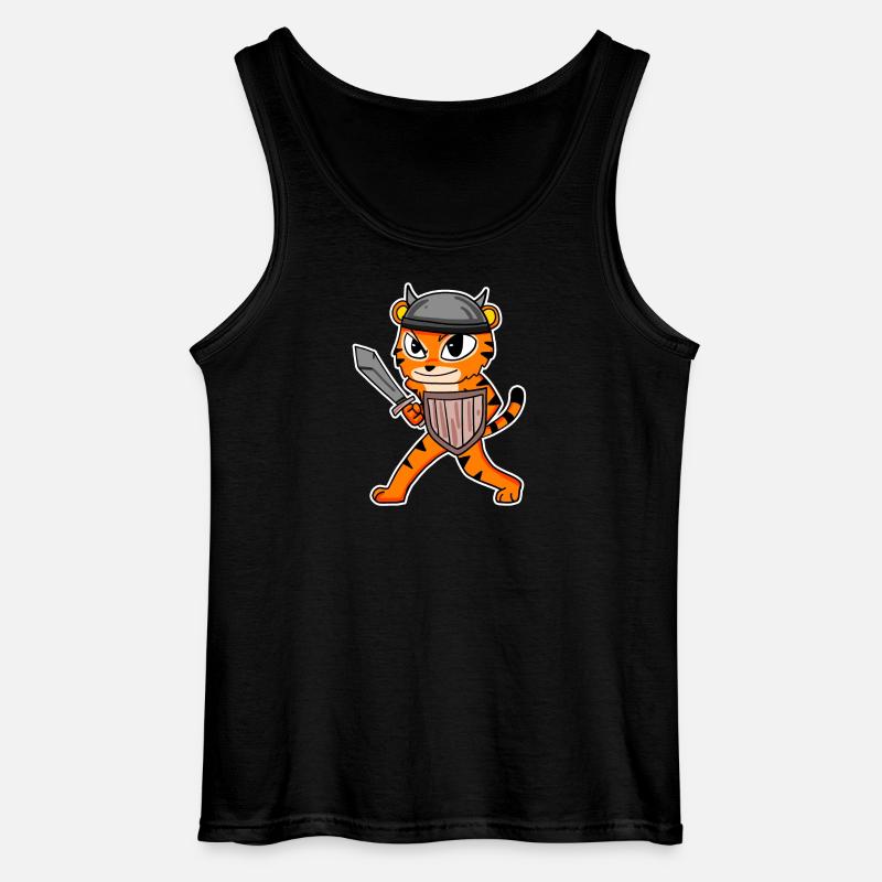 Wikinger Motiv Tiger - Gildan Männer Tank Top - Schwarz