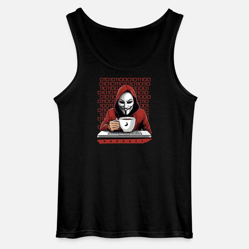 Anonymous Hacker - Gildan Männer Tank Top - Schwarz