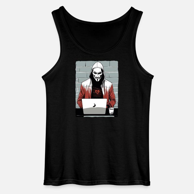 Anonymous Hacker - Gildan Men’s Tank Top - black