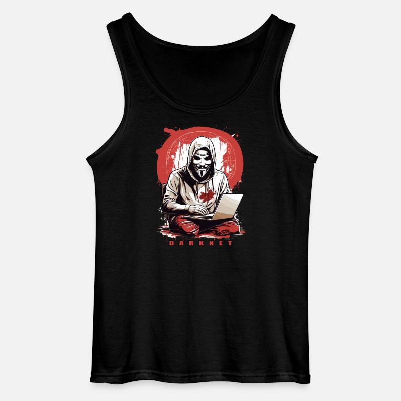Anonymous Hacker - Gildan Men’s Tank Top - black