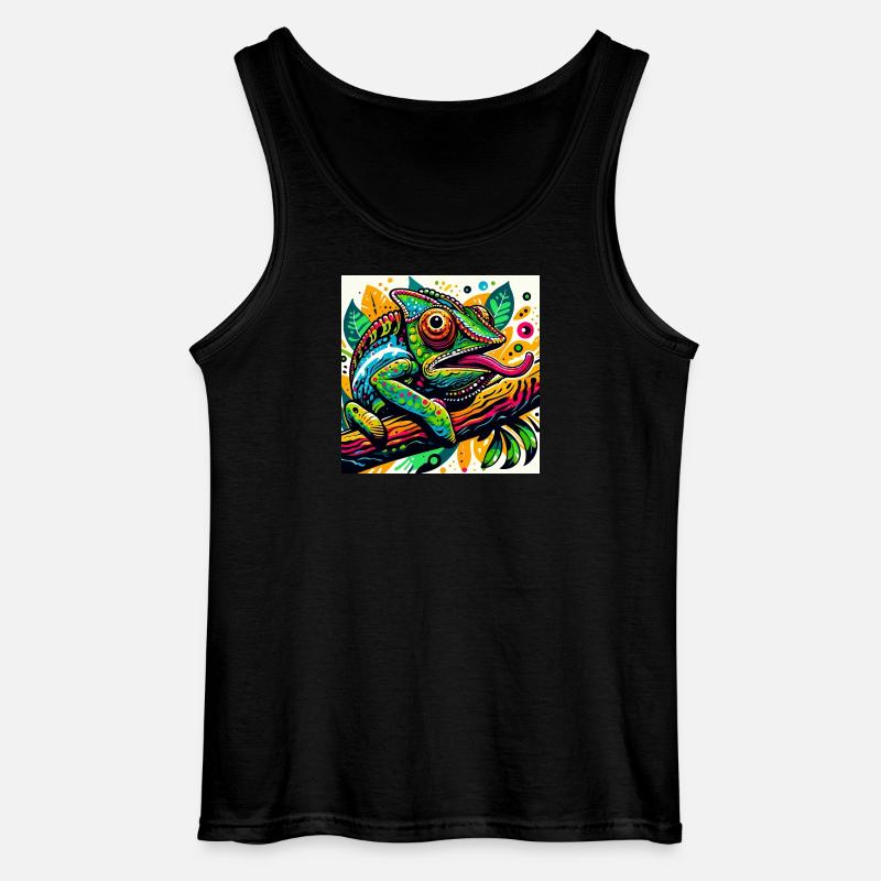 Chamäleon - Gildan Männer Tank Top - Schwarz