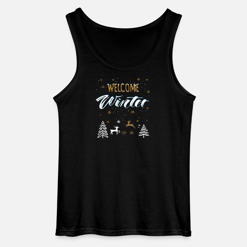 Welcome Winter - Gildan Männer Tank Top - Schwarz