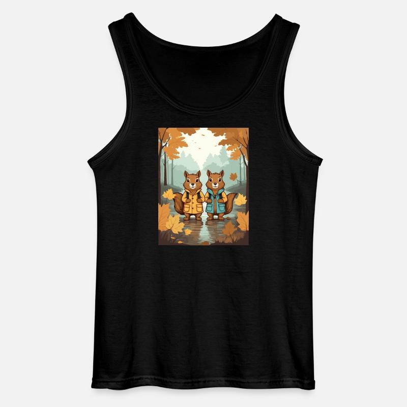 Süße Eichhörnchen - Gildan Männer Tank Top - Schwarz
