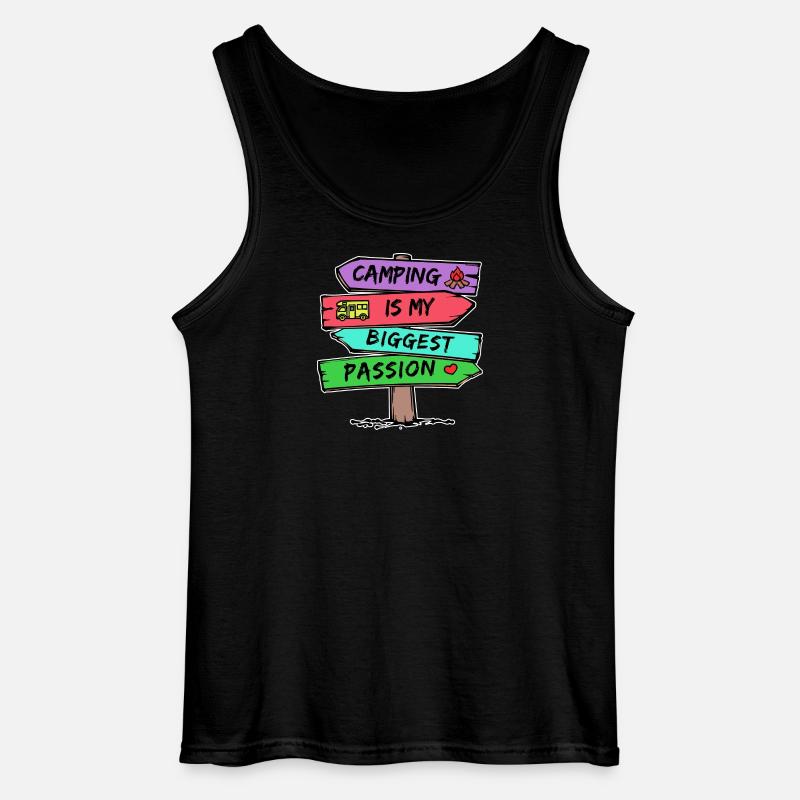 Camping Statement Wohnmobil Herz Camper Relaxen - Gildan Männer Tank Top - Schwarz