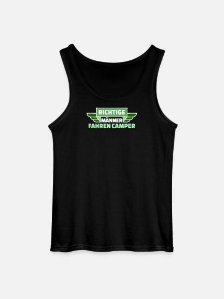 Camping Wanderer Camper Wanderlust Statement - Gildan Männer Tank Top - Schwarz