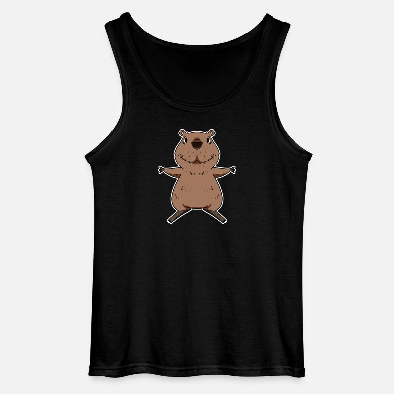 Capybara - Gildan Men’s Tank Top - black