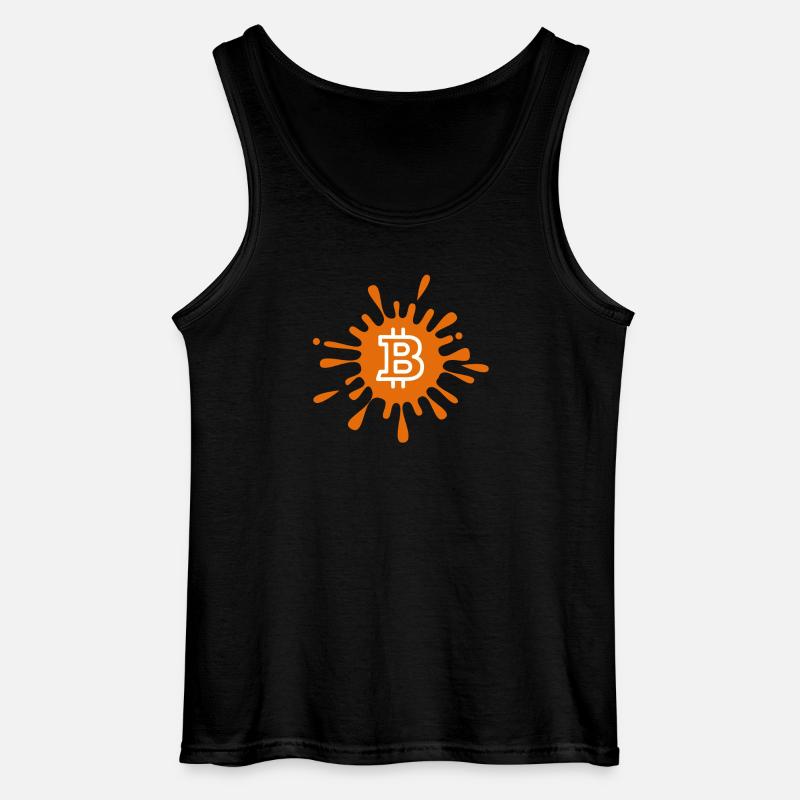 Bitcoin Crypto Cryptocurrency Splash - Gildan Männer Tank Top - Schwarz