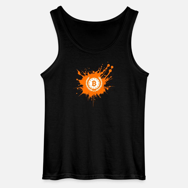 Bitcoin Crypto Cryptocurrency Splash - Gildan Männer Tank Top - Schwarz