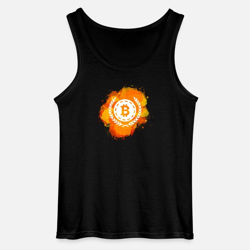 Bitcoin Crypto Cryptocurrency Splash - Gildan Männer Tank Top - Schwarz