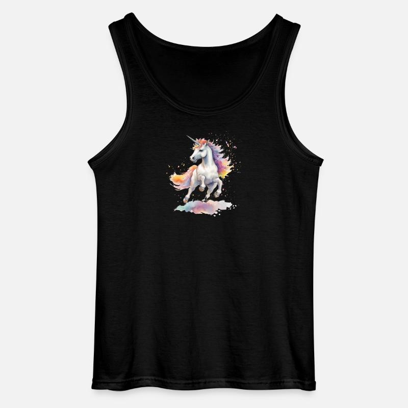tanzendes Einhorn - Gildan Männer Tank Top - Schwarz