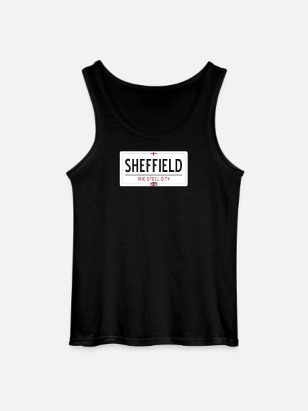 Sheffield town sign - Gildan Men’s Tank Top - black